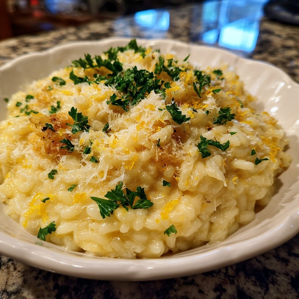 Risotto mit Zitrone und Parmesan