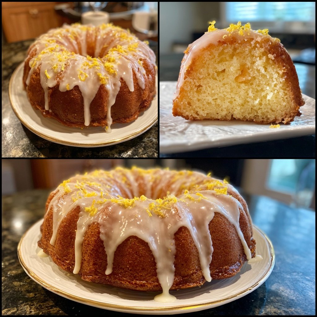 Zitronenkuchen mit Frischkäseglasur