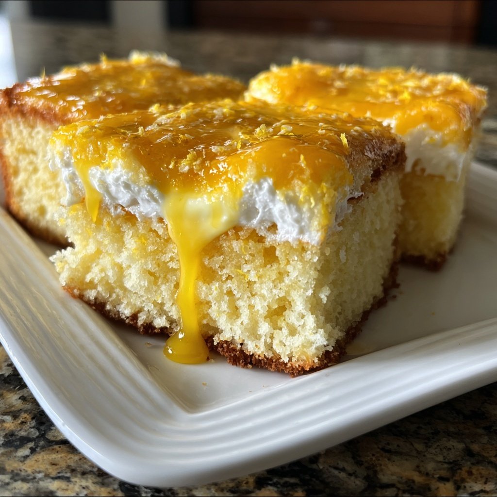 Zitronenkuchen mit Zitronencreme