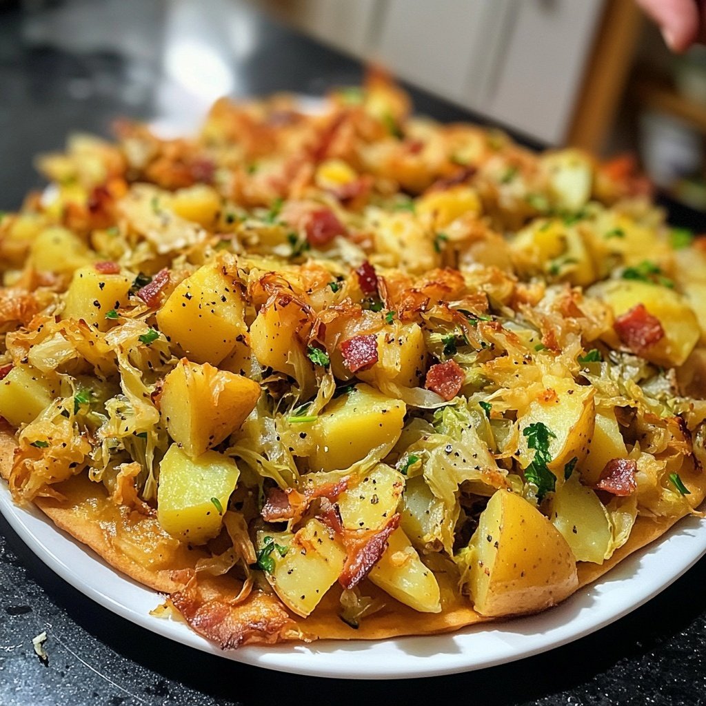 Herzhafte Spitzkohl-Kartoffel-Pfanne