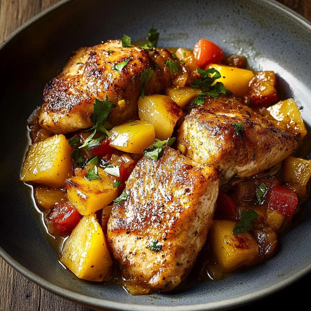 Gestoofde Cajun kip met aardappelen