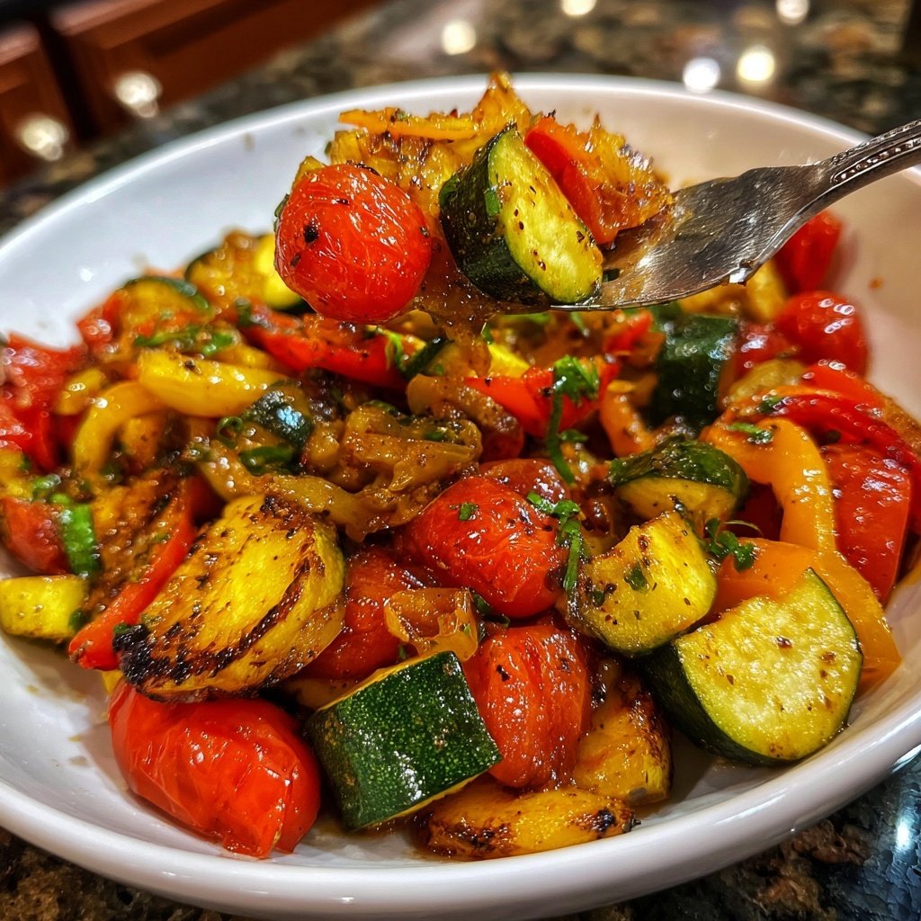 Mittagessen mit Gemüsepfanne