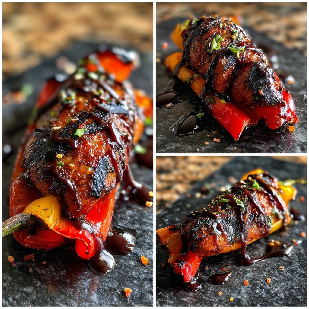 Gegrillte Paprika Mit Balsamico