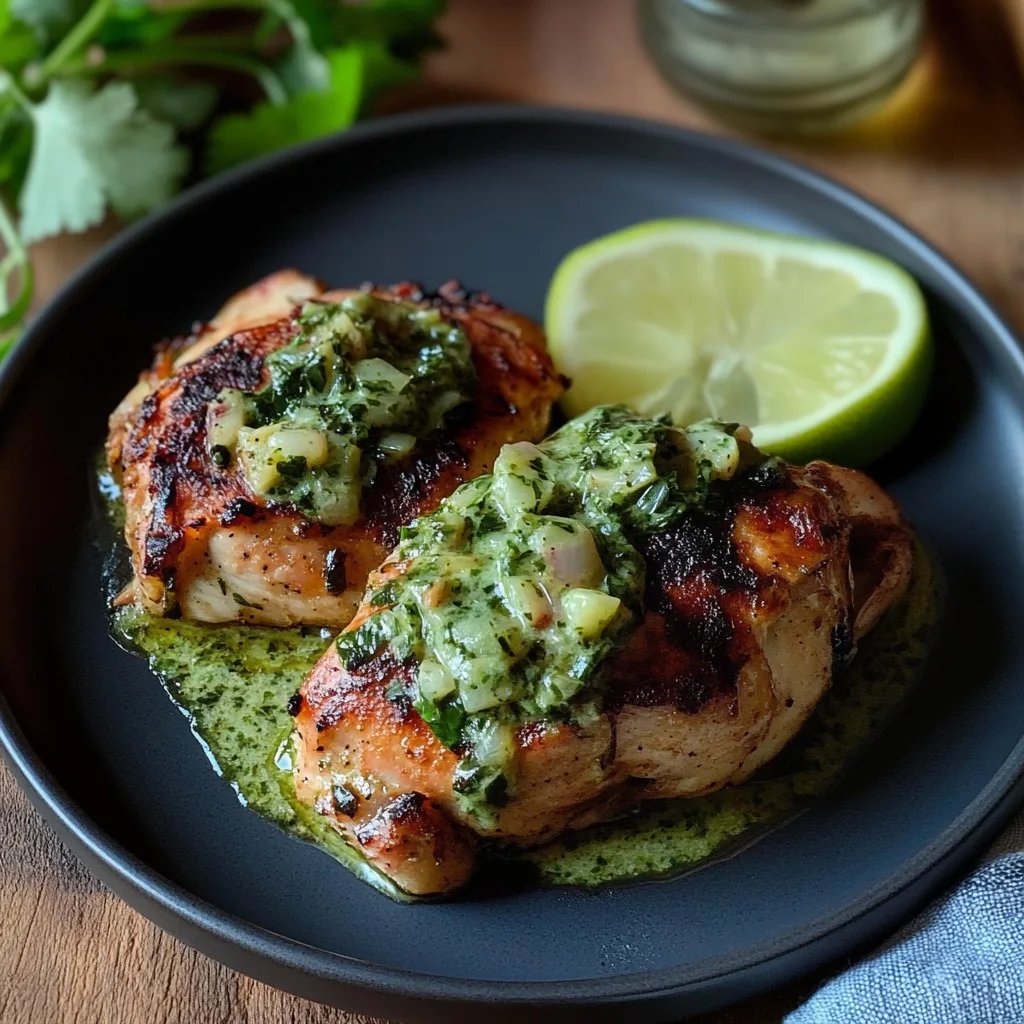 Peruaanse kip met romige verdesaus