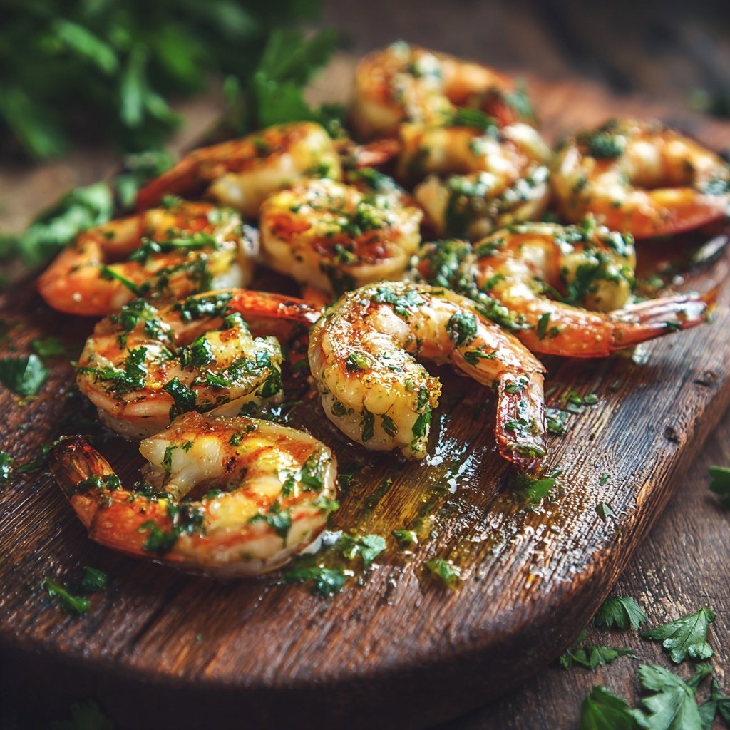 Gegrillte Garnelen Mit Knoblauch