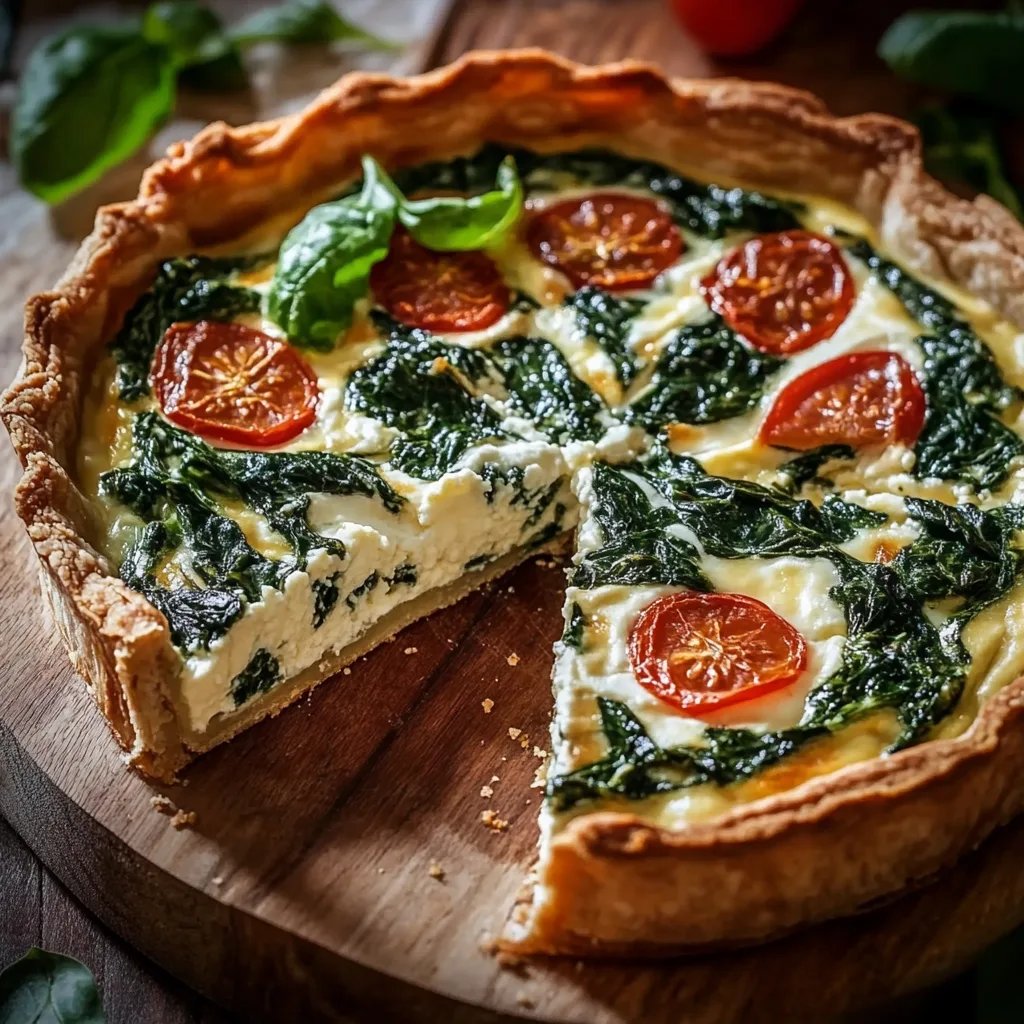 Ricotta- en spinaziequiche