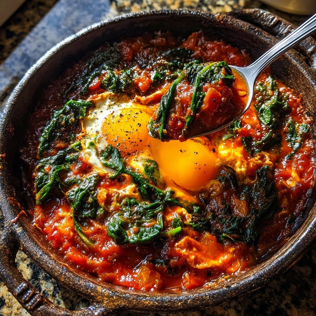 Shakshuka mit Spinat