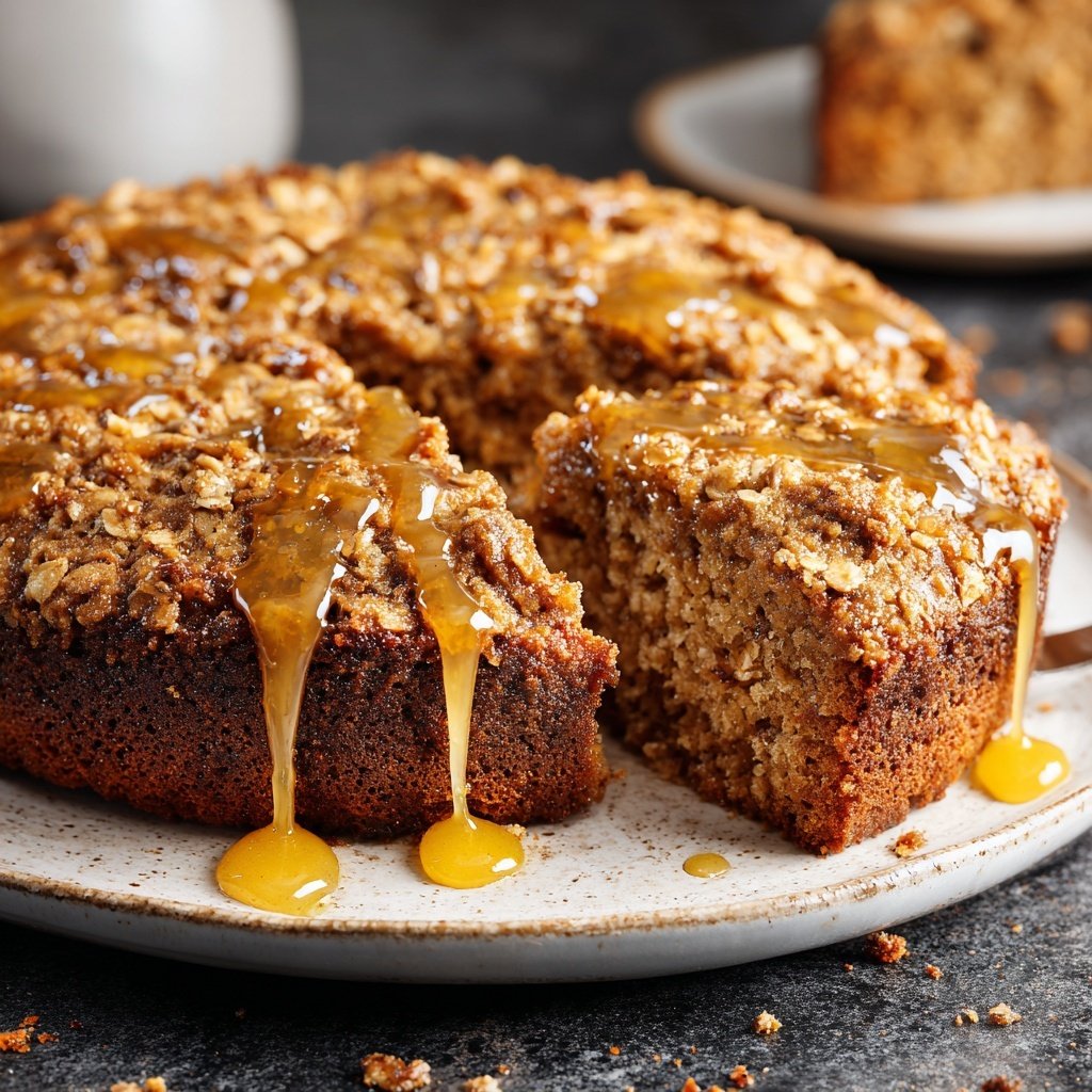 Bananenkuchen mit Hafermehl und Honig