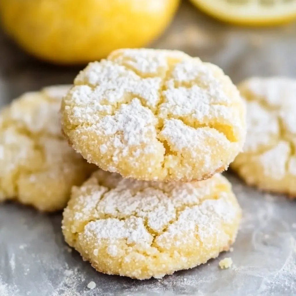 Zitronen-Crinkle-Cookies