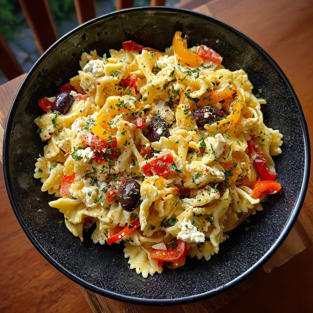 Mediterraner Nudelsalat Cremig