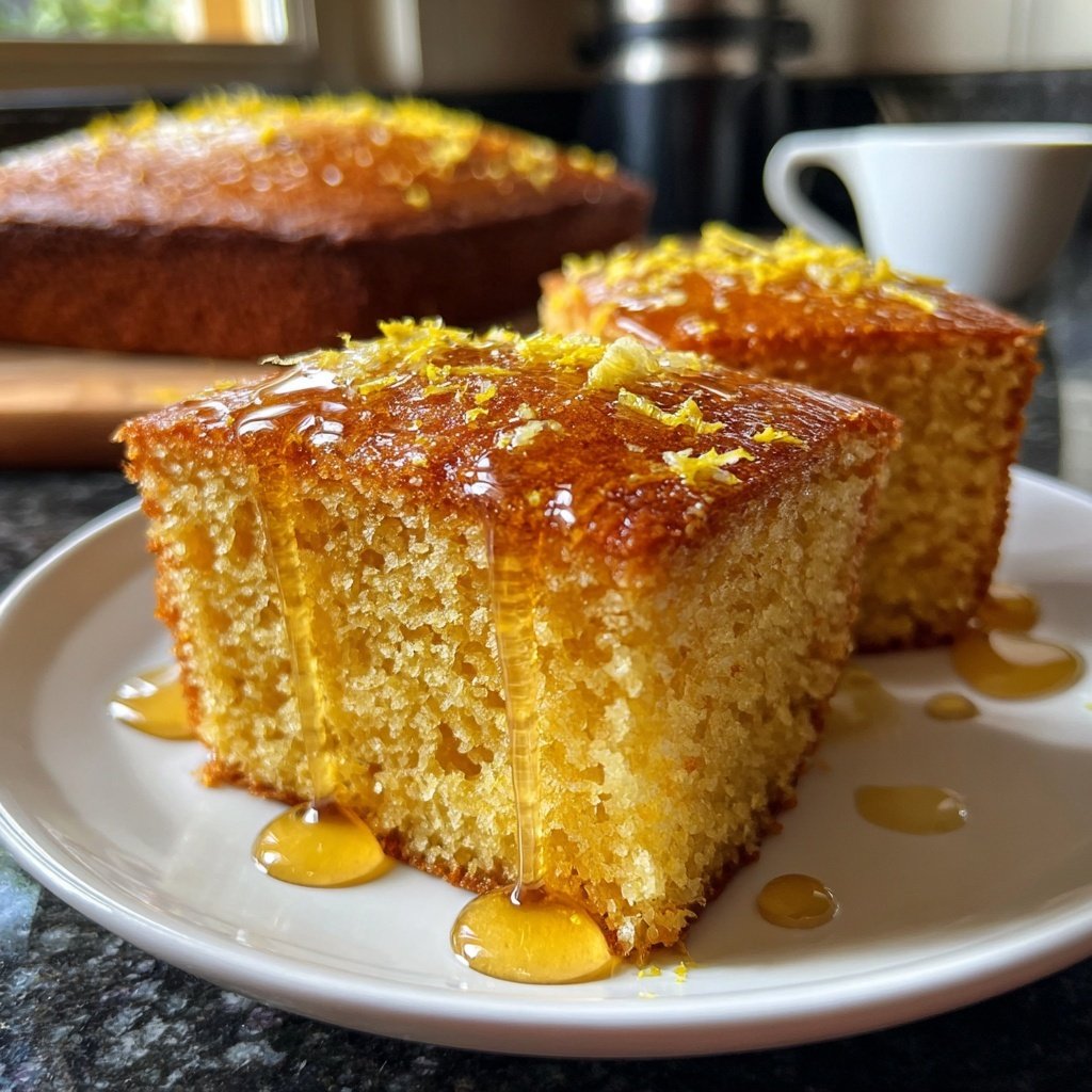 Zitronenkuchen mit Honig