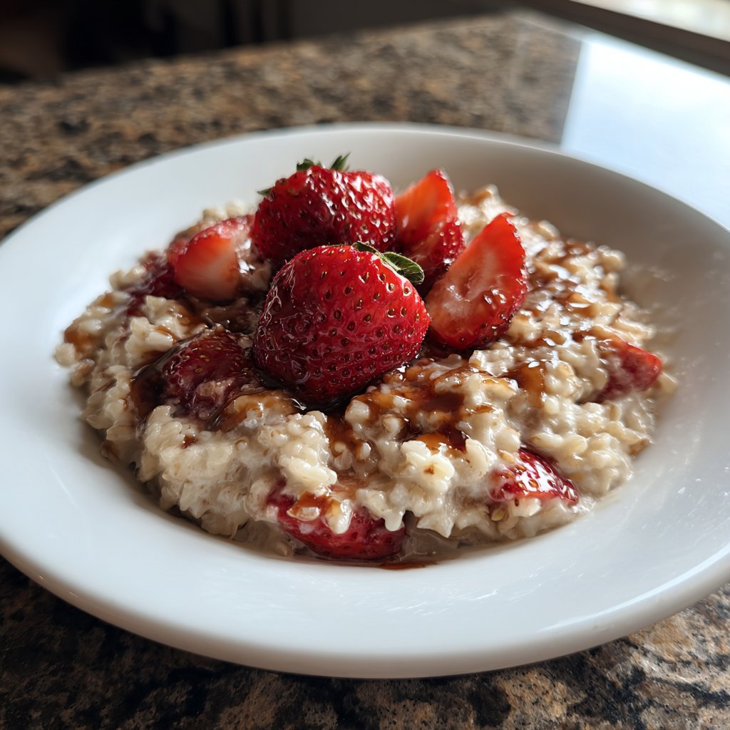 Risotto mit Erdbeeren und Balsamico