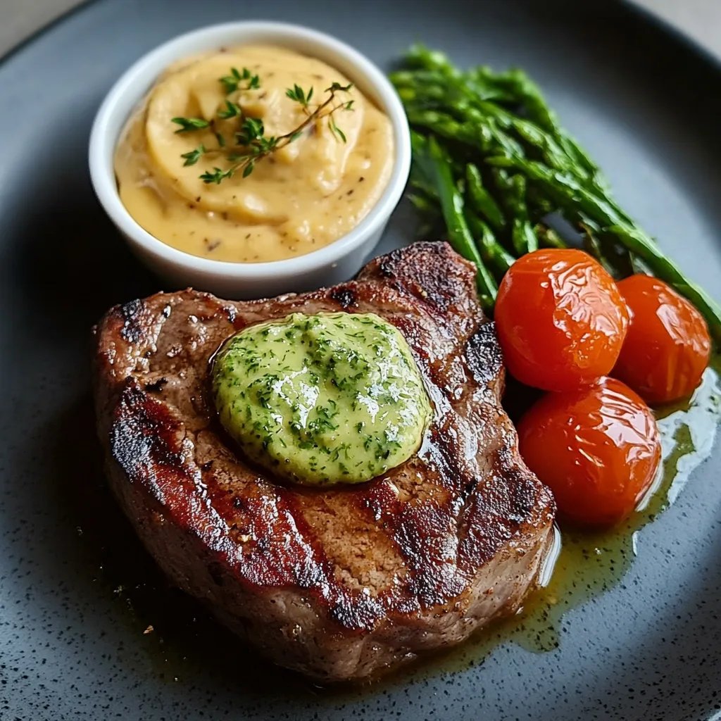 Steak mit Kräuterbutter